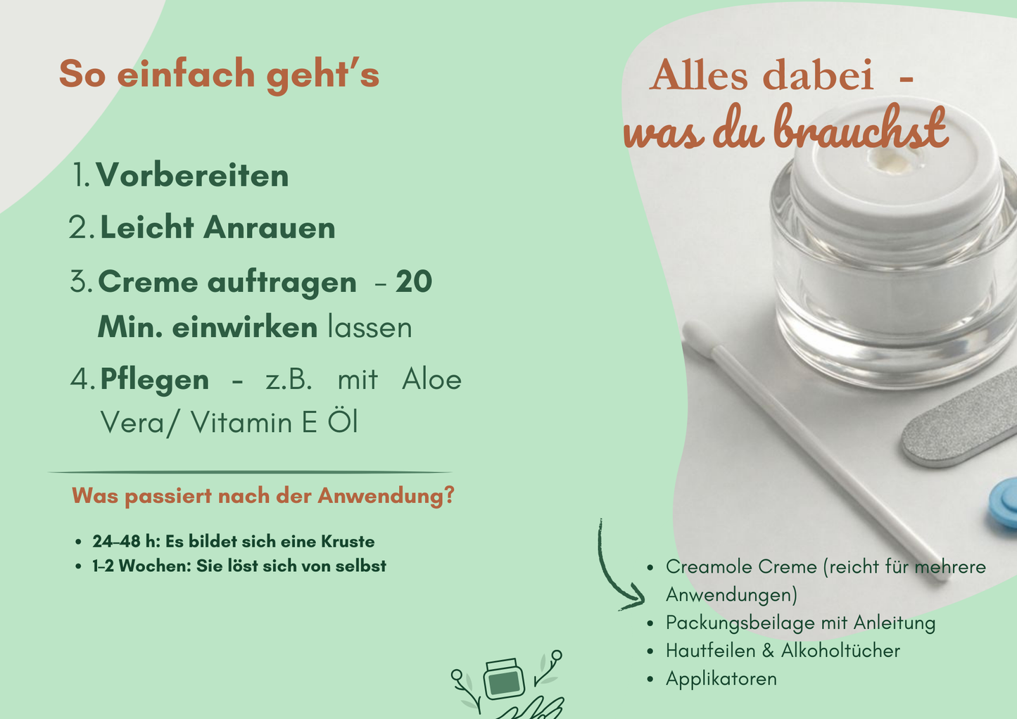 Creamole - 100% natürliche Creme zur Entfernung von Muttermalen, Leberflecken & Warzen