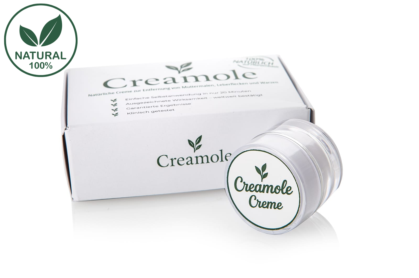 Creamole - 100% natürliche Creme zur Entfernung von Muttermalen, Leberflecken & Warzen